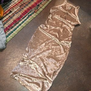 Crushed Velvet Midi Dress